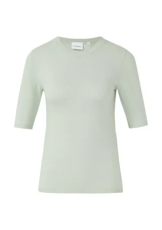 comma - Basic Strickunterzieher mit Kurzarm grün - Gr. - 34