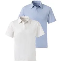 John Devin Poloshirt mit Slub-Garn Struktur (Packung, 2-tlg., 2er-Pack) aus leichter, strukturierter Baumwollqualität - im 2er-Sparpack
