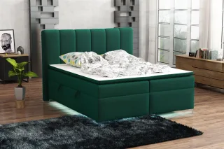 Boxspringbett Schlafzimmerbett ANGEL 200x200cm Stoff Monolith inkl.Bettkasten