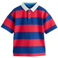 Next Poloshirt Kurzärmeliges Relaxed Fit Polohemd mit Streifen (1-tlg)