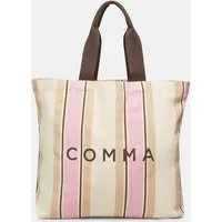 comma Shopper Tasche, Gestreifte Canvas-Bag