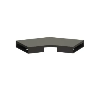 Kessel Verbindungsstück 45102.02 Black gebürstet, Winkel 45 Grad