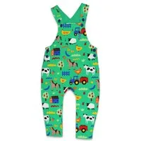 Toby Tiger Latzhose Latzhose mit Hillside Bauernhof Print