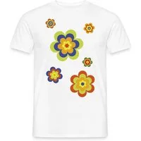 Spreadshirt T-Shirt Hippie Flower Power Blumen Fasching Männer T-Shirt (1-tlg)
