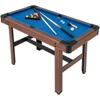 COSTWAY Billardtisch, Holz mit Kugelsatz, 2 Queues