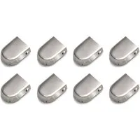 ELANOX Schnürsenkel 4 Stück für 2 Paar Schuhe elastische Schnürsenkel mit Clips, inkl. Enden (Clips) - 8 St. in silber