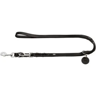 Hunter Verstellbare Führleine Solid Education schwarz 1,3 cm, 2 m