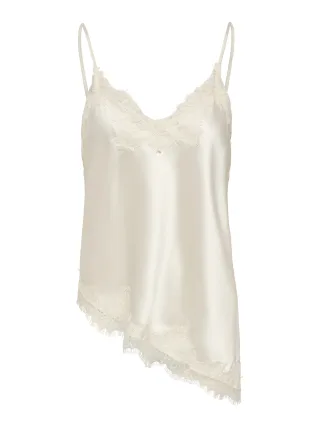 ONLY - ONLBELLA STRAP SATIN LACE TOP WVN EX Cloud Dancer - Gr. - S
