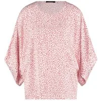 Taifun Kurzarmbluse – Oversized Fledermausärmel Shirt mit Pünktchen