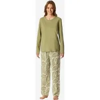 Schiesser Pyjama Comfort Essentials (2 tlg) Schlafanzug, Pyjama Set, Nachtwäsche