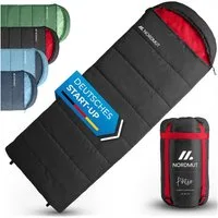 Nordmut Deckenschlafsack Sommer 3 Jahreszeiten Camping Outdoor, kleines Packmaß, leicht, warm (Spar-Set, 1 tlg., Nordmut Pihtso + Kompressionsbeutel), wasserabweisend, atmungsaktiv, YKK 2-Wege-Reißverschluss, Erwachsene