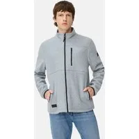 camel active Fleecejacke mit Brusttasche Langarm Markenlogo