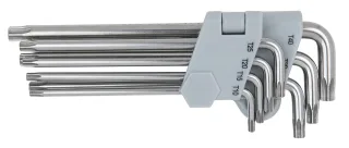 KS Tools EDELSTAHL Torx-Winkelstiftschlüssel mit Bohrung, lang, 7-tlg - 964.0615