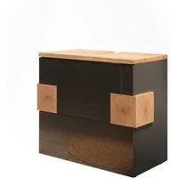 Vicco Waschbeckenunterschrank Eden, Anthrazit/Artisan-Eiche, 70 x 64.5 cm mit 2 Schubladen (1-St)