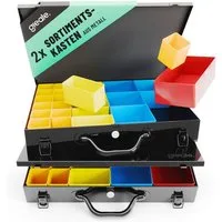 greate. Sortimentskasten 2x Sortimentskasten Metall mit 23 Behältern - Schraubenkoffer (2 St)