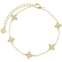 ROUGEMONT Silberarmband Extravagantes Damen Kleeblad Glücksbringer Armband 925 Silber, Echtschmuck