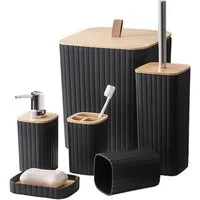 Cheffinger Badaccessoire-Set 6-teilig - Praktische Badorganisation im modernen Design, 6 tlg., 6-teilig