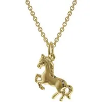 trendor Kette mit Anhänger 35808, Pferd Gold 333 mit plattierter für Mädchen