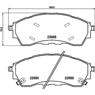 Hella Bremsbel?ge vorne Ford Ranger