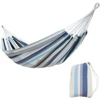 yourGEAR Hängematte Maui Aqua - Hängematte 200x120 cm 240 kg Baumwolle Tuchhängematte