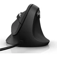 Hama Ergonomische vertikale Maus für PC Laptop, mit Kabel, 1,8 m, Schwarz ergonomische Maus (USB, kabelgebunden, Vorbeugung Tennisarm/Mausarm)