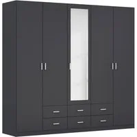 rauch Kleiderschrank Schrank Garderobe Ankleide GAMMA Breiten 91/136/181/226/271/315/360 cm (in 3 Ausstattungen BASIC/CLASSIC/PREMIUM (inkl. SOFT-CLOSE-Funktion) verschiedene Griff-Varianten, mit Spiegel TOPSELLER MADE IN GERMANY