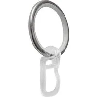 Garduna Gardinenring Edelstahl-Optik, für Ø16 & Ø20mm Gardinenstangen, (Set, 100-St., im Set à 20 oder 100 Stück mit Gleiteinlage)
