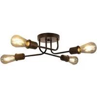 Nettlife Deckenleuchte Deckenleuchte Deckenlampe Vintage Wohnzimmer E27, LED wechselbar, für Wohnzimmer Schlafzimmer Esszimmer