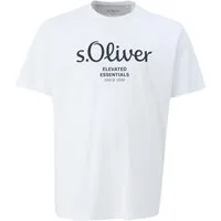 s.Oliver Men Big Sizes Kurzarmshirt mit Logo-Print/Große Größen