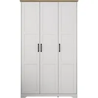 OTTO home Kleiderschrank Emmilia Schrank Schlafzimmerschrank im Landhaus Design (Mit vielen Einlegeböden und Softclose) Landhaus Schrank mit 3 Türen Breite 113,4cm, Höhe 2m