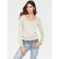 heine Strickpullover Rundhals-Pullover Langarm Feinstrick