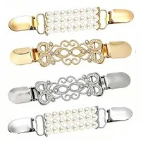 MOPUEA Broschen Set Vintage Broschen & Pullover Clips – 4er Set, kreativ & stilvoll (Schalklammern Set für Kleidung und Heimtextilien im Alltag, Clips für sicheren Halt von Kleidung ohne Verrutschen), Schnell nutzbar, stabiler Halt, vielseitig kombin