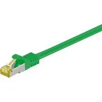 Patchkabel RJ-45 SFTP, mit Cat 7 Rohkabel grün, 3 Meter, 500 MHz