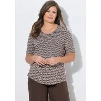 Laurasøn T-Shirt T-Shirt 1/2 Arm Rundhals Allover-Print OEKO-TEX