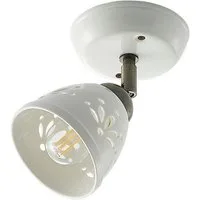 Lindby Deckenstrahler Sanrike, Keramik Weiß IP20, 1 x 25 W