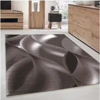 Carpettex Designteppich Abstrakt Wellen Design, Läufer, Höhe: 6 mm, Modern Kurzflor Teppich Wohnzimmer Abstrakt Wellen Design Pflegeleicht