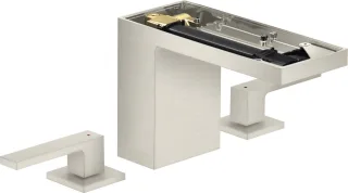 Hansgrohe 3-Loch Waschtischarmatur 110 Axor MyEdition ohne Platte, edelstahl, 47072800 47072800