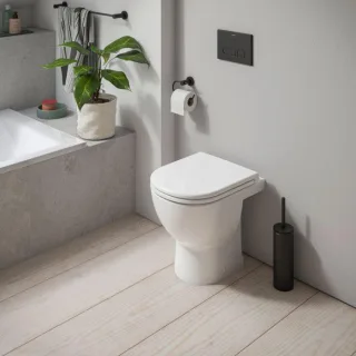 Duravit D-Code Stand Tiefspül WC Compact 2036090000 Rimless, Abgang Waagerecht, Weiß Hochglanz