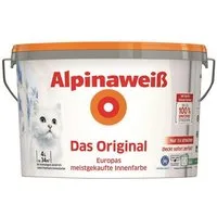 Alpina Wand- und Deckenfarbe Alpinaweiß Das Original 4 Liter