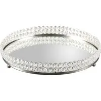 Home affaire Tablett, Aluminium, Glas, Kristall