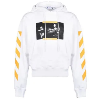Off-White Karawane Malerei über weißem Hoodie
