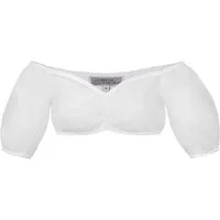 MarJo Dirndlbluse Dirndlbluse Tacherting weiß