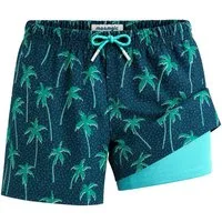 MaaMgic Badehose Shorts Jungen 2-in-1 mit verstellbarem Kordelzug (1-St) Stretch Schwimmshorts mit Innenfutter für Strand und Schwimmbad