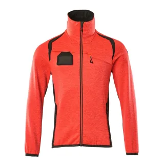 MASCOT Herren Fleecepullover mit Reißverschluss ACCELERATE SAFE Hi-vis Rot / Dunkelanthrazit L - 19403-316-22218-L