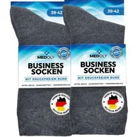 MEDOLY Businesssocken Premium Herren Socken (6 Paar) aus Baumwolle, ohne einschneidende Bündchen