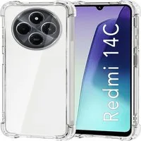 Wigento Handyhülle für Xiaomi Redmi 17C 4G / 14C 4G TPU Silikon Stoßfest Flexibel Airbag, Silikon TPU Handy Schutz Hülle verstärkte Ecken