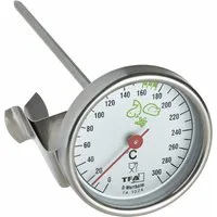 TFA Dostmann Kochthermometer TFA 14.1024 Analoges Fett-Thermometer aus Edelstahl