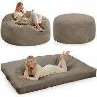 GarveeMore Relaxsessel 3-in-1 Sitzsack Bett mit Memory-Schaum, waschbar, rutschfest, multifunktional für Wohnzimmer & Jugendzimmer, Sitzsack Bett