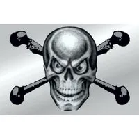 Hermann Schütz Aufkleber Aufkleber Totenkopf 70 x 105 mm reflektierend