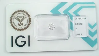 0,50 ct IGI-zertifizierter Diamant - River D (Hochfeines Weiß) - VVS2 - Triple Excellent